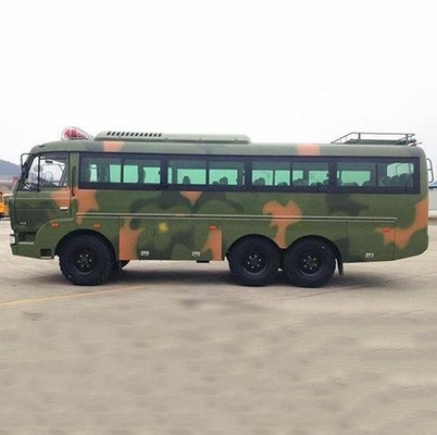Đường bộ Lốp Bộ đội Xe buýt Vận tải Quân sự Xe rừng 6x6 Xe khách 190HP 30 Ghế