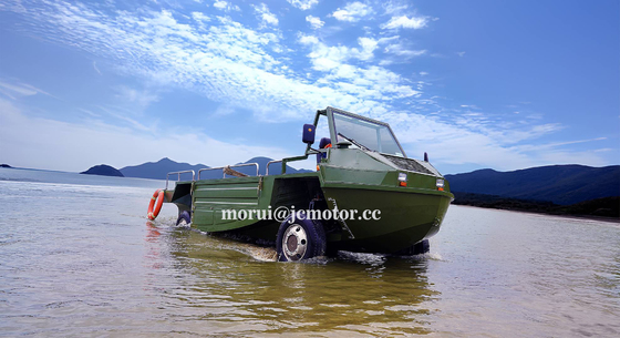 Xe đổ bộ ngoài đường tùy chỉnh 4WD 1000kg / 10 người dung lượng phiên bản lai &amp; nhiên liệu cho đất liền &amp; nước