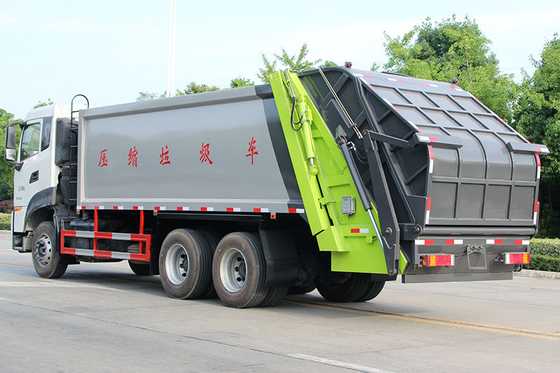 Xe tải vệ sinh thành phố nặng 6x4 Xe tải 18 Cbm Xe tải thu gom rác thải 10 tấn