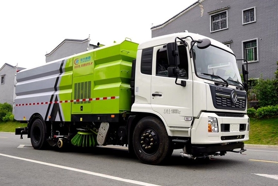 Xe tải vệ sinh thành phố 16 CBM Chiều dài cơ sở 5000mm Xe quét dọn dẹp 210 HP