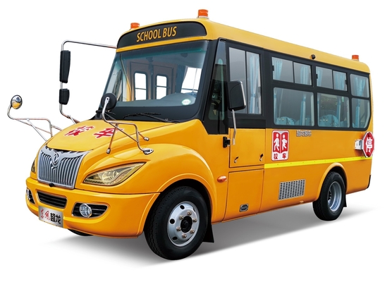 Xe buýt dành cho trẻ em đến trường tiểu học 6m WEICHAI Diesel 120hp Xe buýt đưa đón màu vàng ABS tiêu chuẩn