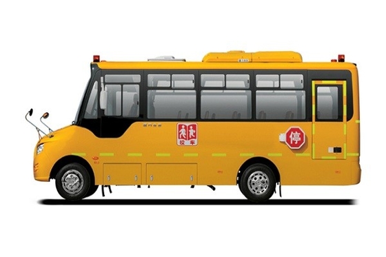 7.9m Xe đưa đón sinh viên 24 - 45 chỗ 140hp Động cơ diesel Xe buýt trường học màu vàng